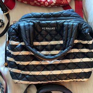 MZ WALLACE Small navy and white Sutton